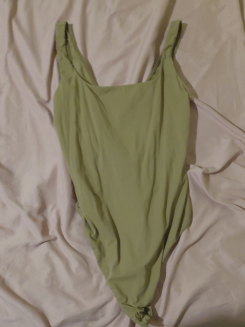 Auden Olive Green Scoop Neck Bodysuit